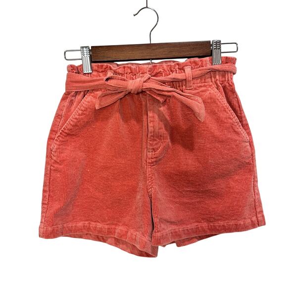 Polo Ralph Lauren Girls 12 Desert Rose Corduroy Shorts w/ Tie Belt Preppy - Picture 1 of 12